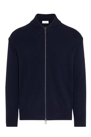 Cardigan in lana vergine blu PAOLO PECORA | A043F0046462